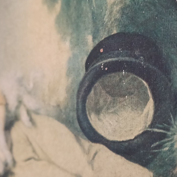 Antique Oval Wood Frame Vintage Wood Frame Art Print Boy & Dog Oval Shadow Box - Picture 14 of 16